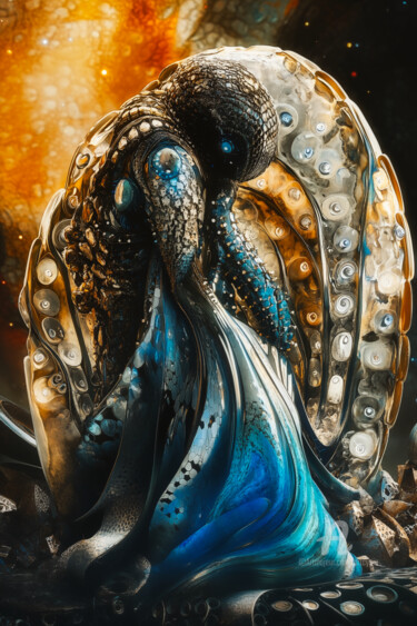 数字艺术 标题为“Celestial Entity 01” 由Artcypia, 原创艺术品, AI生成的图像
