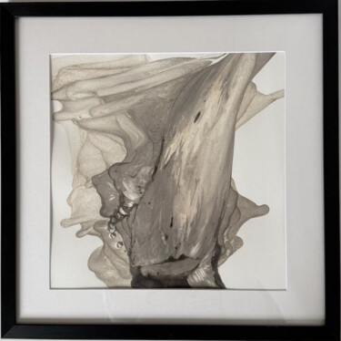 Painting titled "Root of Silence" by Victoriya Marchenko, Original Artwork, Oil Mounted on Wood Stretcher frame