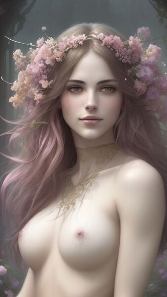 Digital Arts titled "Eternal Beauty 2 -…" by Cosmicphil1, Original Artwork, Digital Painting