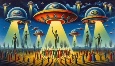 Digital Arts titled "VISITORS 001" by Karavix, Original Artwork, AI generated image