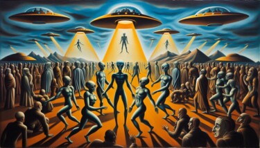 "VISITORS 007" başlıklı Dijital Sanat Karavix tarafından, Orijinal sanat, AI tarafından oluşturulan görüntü