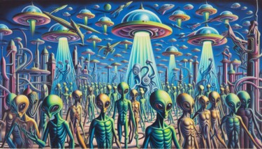 "VISITORS 008" başlıklı Dijital Sanat Karavix tarafından, Orijinal sanat, AI tarafından oluşturulan görüntü