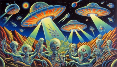 "VISITORS 011" başlıklı Dijital Sanat Karavix tarafından, Orijinal sanat, AI tarafından oluşturulan görüntü