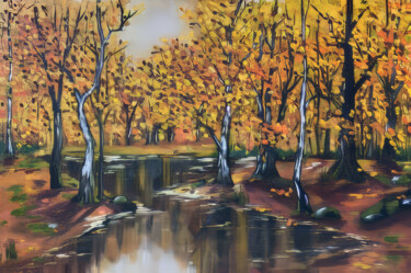 Golden Serenity "Golden Serenity" başlıklı Tablo Anton Soldatov tarafından, Orijinal sanat, Petrol