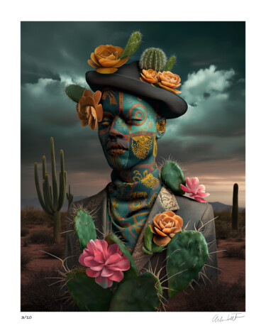 Arte digitale intitolato "Desert Bloom" da Aethel Voss, Opera d'arte originale, Lavoro digitale 2D