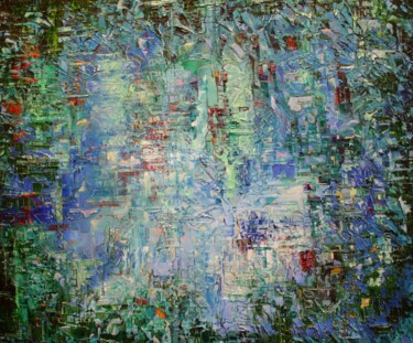 Painting titled "Матрица однодневной…" by Valerii Semenikhin, Original Artwork, Oil Mounted on Wood Stretcher frame