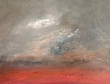 Peinture intitulée "Red Study" par Lee Davis, Œuvre d'art originale, Acrylique Monté sur Châssis en bois