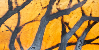 Pittura intitolato "firescape04" da Nacktschalig, Opera d'arte originale, Carbone
