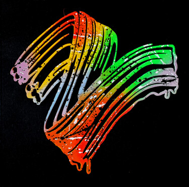 Schilderij getiteld "Spaco paint de Lich…" door Spaco, Origineel Kunstwerk, Acryl Gemonteerd op Frame voor houten brancard