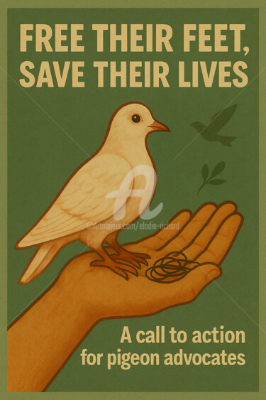 Free Their Feet, Save Their Lives - A Call To Action "Free Their Feet, Sa…" başlıklı Dijital Sanat Elodie M. Richard tarafından, Orijinal sanat, AI tarafından oluşturulan görüntü