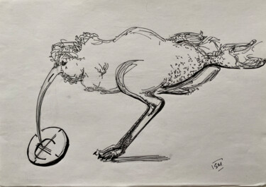 Drawing titled "por6 / The body fin…" by Leni Smoragdova, Original Artwork, Marker