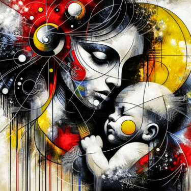Colorful Beginnings – A Child's World #32 Arte digitale intitolato "Colorful Beginnings…" da Lee Eggstein, Opera d'arte originale, Acrilico