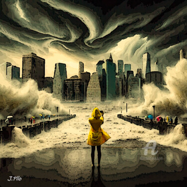 Arte digital titulada "tormenta" por Joseph Pllo, Obra de arte original, Pintura Digital