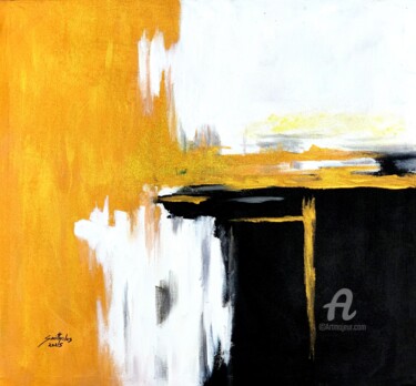 Vibrant gold hues 「Vibrant gold hues」というタイトルの絵画 Olaoluwa Smithによって, オリジナルのアートワーク, アクリル