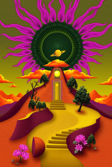 Digitale Kunst mit dem Titel "Nomial" von Kubicol, Original-Kunstwerk, Digitaldruck