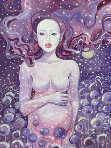 "Pregnant Elf" başlıklı Tablo Ototoi tarafından, Orijinal sanat, Guaş boya