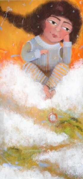 Вот бы в небо полететь, стоит только… Pintura titulada "Вот бы в небо полет…" por Ekaterina Vitvinova, Obra de arte original, Acrílico
