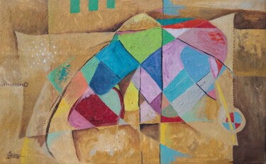 Mapa abstracto 绘画 标题为“Mapa abstracto” 由Francisco Muñoz Tejeida, 原创艺术品, 油