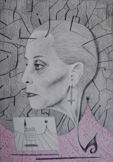 「Funesta」というタイトルの描画 Milto Siderisによって, オリジナルのアートワーク, ボールペン