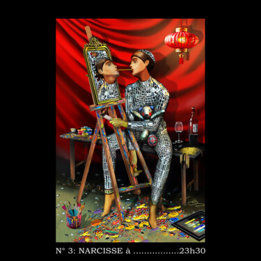 数字艺术 标题为“N° 3........" NARCI…” 由Philippe Renou, 原创艺术品, 数字拼贴