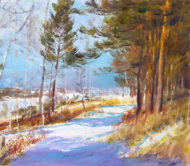 Winter Solitude 绘画 标题为“Winter Solitude” 由Sultan Aubekerov, 原创艺术品, 油