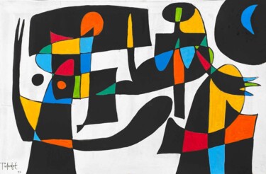 Personajes en fondo blanco 绘画 标题为“Personajes en fondo…” 由Enrique Pichardo, 原创艺术品, 丙烯