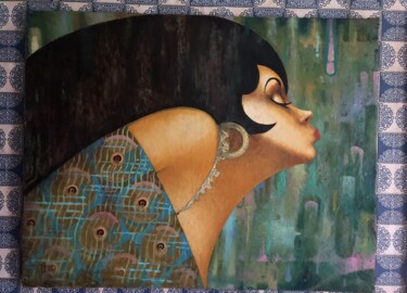 Contemplative Elegance Painting titled "Contemplative Elega…" by Sultan Aubekerov, Original Artwork, Oil