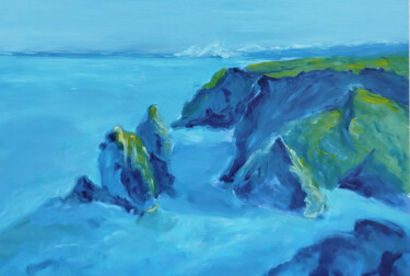 Whispers of Tranquil Coastal Serenity Pittura intitolato "Whispers of Tranqui…" da Sultan Aubekerov, Opera d'arte originale, Olio