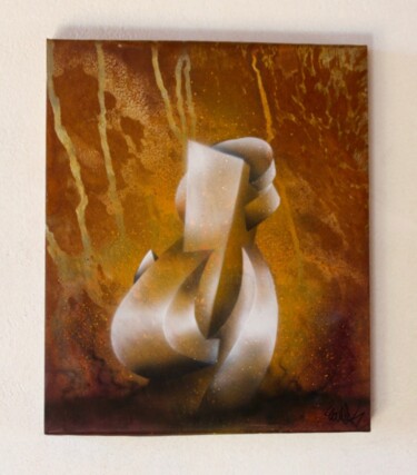 Schilderij getiteld "infinity P2" door Tweak Art, Origineel Kunstwerk, Airbrush Gemonteerd op Metaal