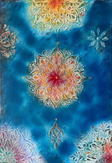 Dream Island Painting titled "Dream Island" by Fyras Alguili, Original Artwork, Stencil Mounted on Wood Stretcher frame