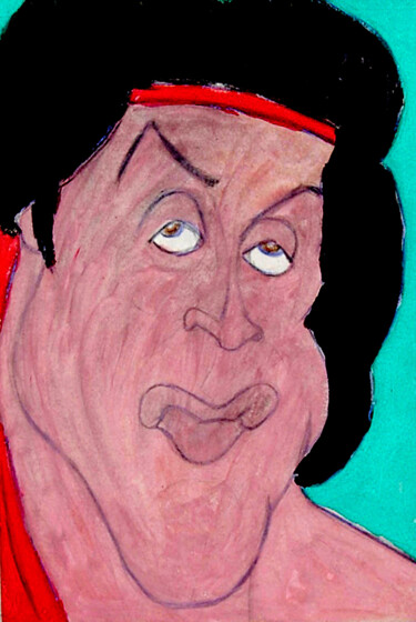 Malerei mit dem Titel "Caricature3" von José Espiguinha, Original-Kunstwerk, Gouache