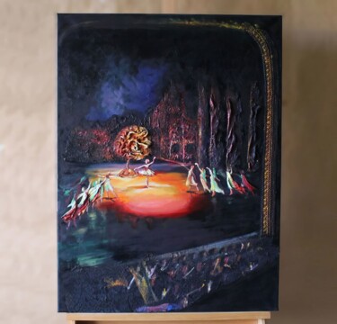 Schilderij getiteld "Dramatic Dance" door Sultan Aubekerov, Origineel Kunstwerk, Olie