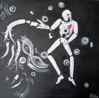 Der Beginn einer neuen Begegnung Painting titled "Der Beginn einer ne…" by Ellen Frischbutter, Original Artwork, Oil