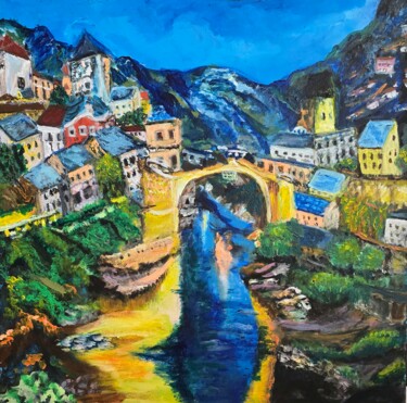 绘画 标题为“Mostar” 由Krystyna Mościszko, 原创艺术品, 丙烯
