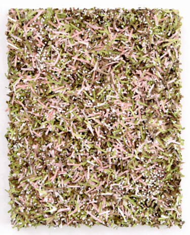 Paperwork & Pearls "Magnolia" Sculptuur getiteld "Paperwork & Pearls…" door Astrid Stoeppel, Origineel Kunstwerk, Papier Gemonteerd op Frame voor houten b…