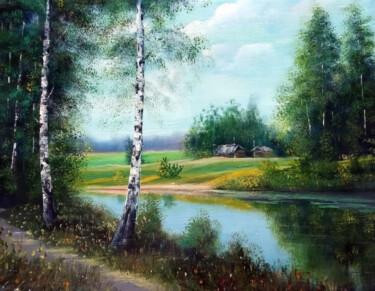 Schilderij getiteld "Whispering Reflecti…" door Anton Soldatov, Origineel Kunstwerk, Olie