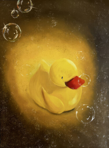 Whimsical Serenity of a Duck Картина под названием "Whimsical Serenity…" - Anton Soldatov, Подлинное произведение искусства, Масло
