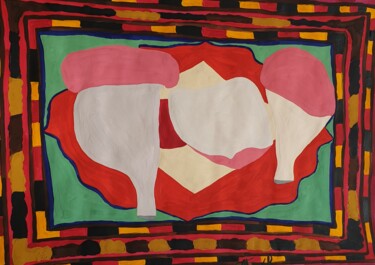 Tekening getiteld "90 chickens" door Arina Mari, Origineel Kunstwerk, Gouache