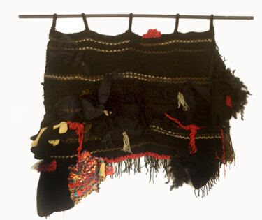 Art textile intitulée "tissage 1" par Catherine Hélie, Œuvre d'art originale, Tapisserie Monté sur Autre panneau rigide
