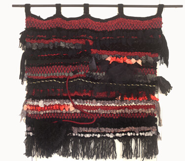 Arte textil titulada "Tissage 3" por Catherine Hélie, Obra de arte original, Tapiz
