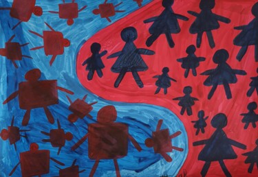 Disegno intitolato "No name D 7" da Arina Mari, Opera d'arte originale, Gouache