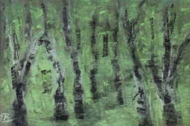 Drawing titled "Silence of Burches" by Vselena, Original Artwork, Pastel