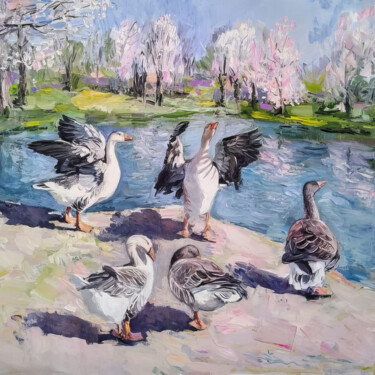 Vibrant Serenity by Water "Vibrant Serenity by…" başlıklı Tablo Anton Soldatov tarafından, Orijinal sanat, Akrilik