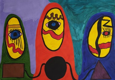 Disegno intitolato "No name D 12" da Arina Mari, Opera d'arte originale, Gouache