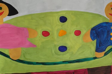 "Play with me" başlıklı Resim Arina Mari tarafından, Orijinal sanat, Guaş boya