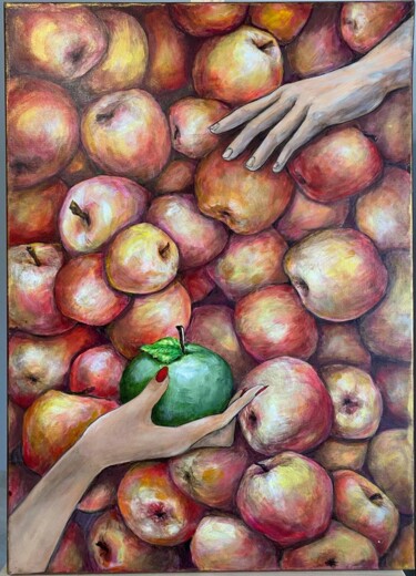 The choice-acrylic painting on canvas Malarstwo zatytułowany „The choice-acrylic…” autorstwa Оксана Кобозева, Oryginalna praca, Akryl Zamontowany na Drewniana ram…