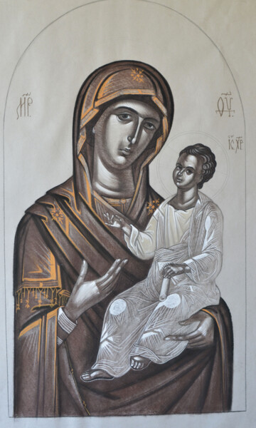 Drawing titled "Drawing of icon" by Tatiana Mcwethy, Original Artwork, Pastel