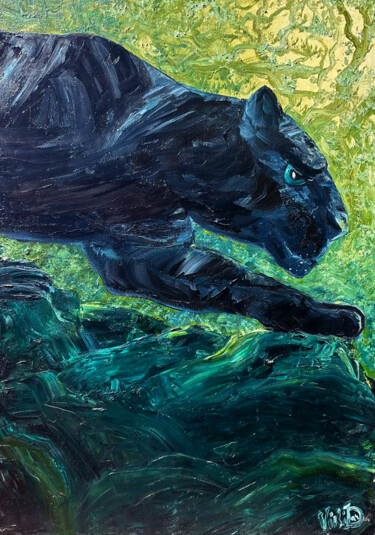 绘画 标题为“In own element” 由Viki Dar, 原创艺术品, 油 安装在木质担架架上