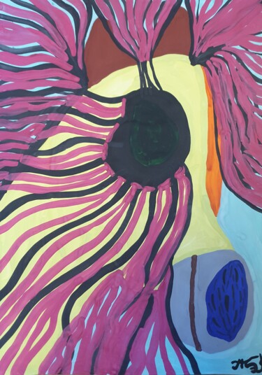 Disegno intitolato "Horse head" da Arina Mari, Opera d'arte originale, Gouache