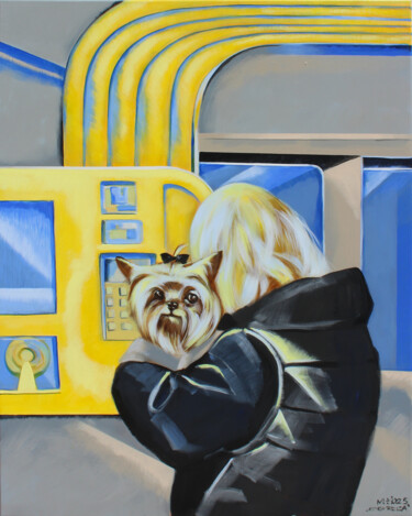 Peinture intitulée "Kokardka" par Małgorzta Łodygowska, Œuvre d'art originale, Acrylique Monté sur Châssis en bois